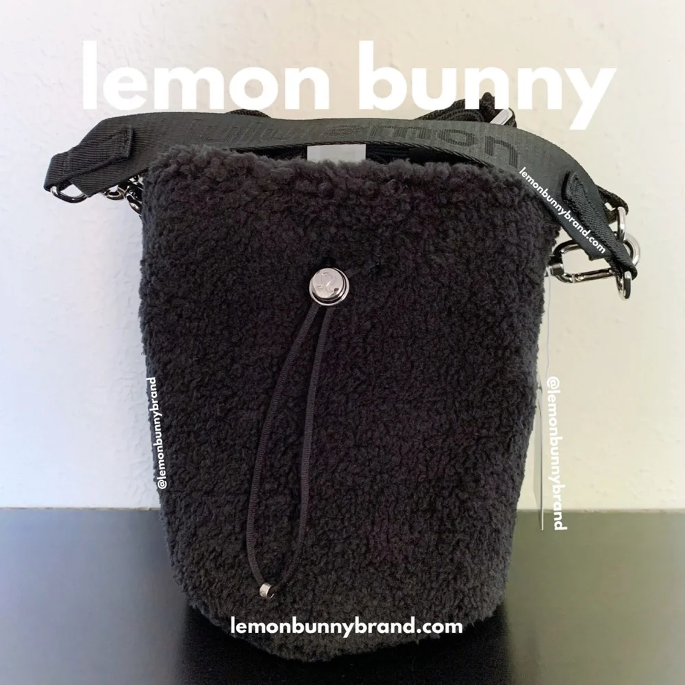 lululemon Crossbody Bucket Bag *Fleece 2.5L in Black One Size Brand New NWT